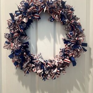 Patriotic Red, White, and Blue Wreath
